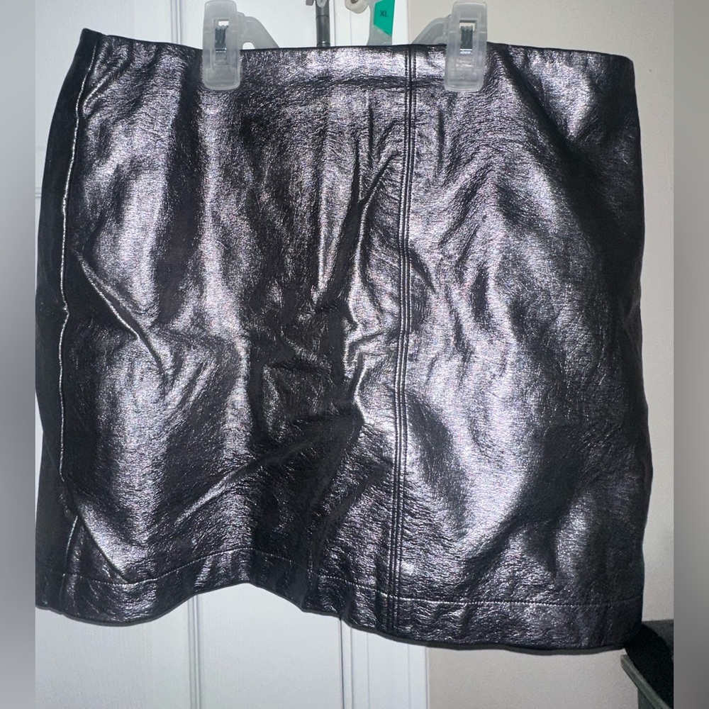 Hollister Silver Metallic Mini Skirt